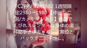 FC2PPV 3248682 1週間限定2980→1980 【中出し二回/カメラマンあり】色白でくびれスレンダーな身体の歯科助手さほちゃん。正常位とバックで二回中出し。