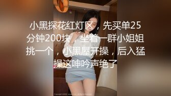 小黑探花红灯区，先买单25分钟200块，坐着一群小姐姐挑一个，小黑屋开操，后入猛操这呻吟声绝了